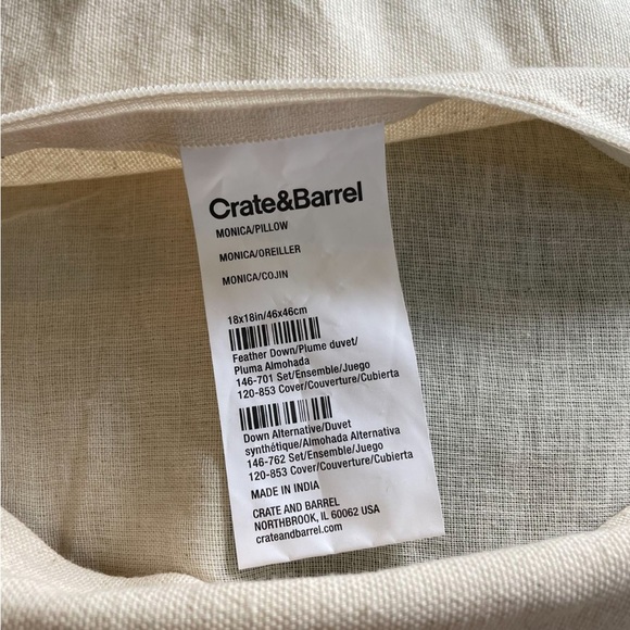 Crate and barrel 18x18 throw pillows - Picture 3 of 3